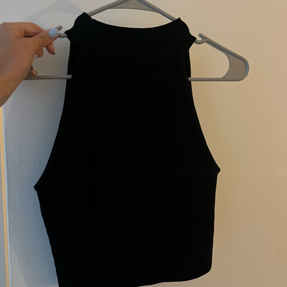 Babaton Black High-Neck Tank Top